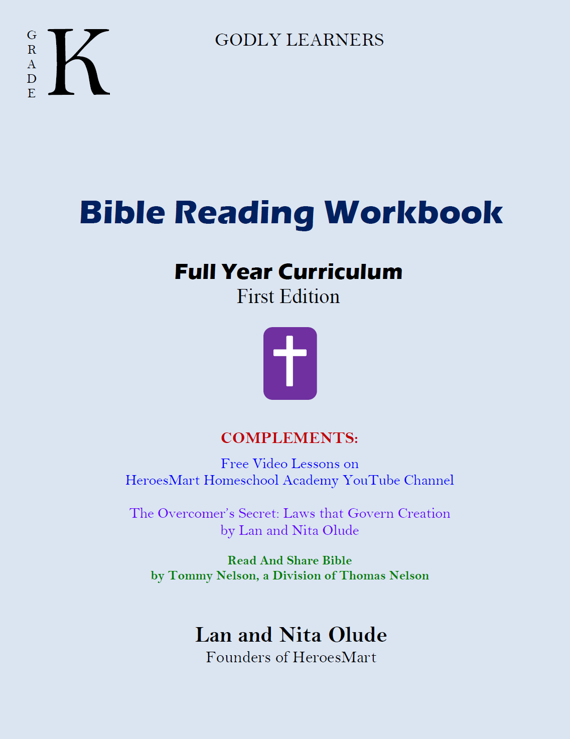 Grade-K Bible Reading Full Year Curriculum